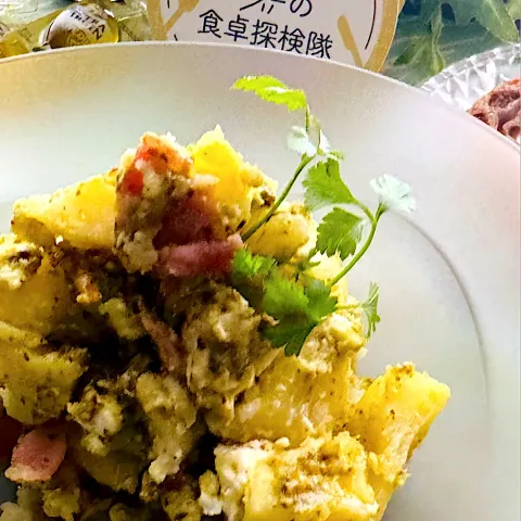 「ＭＣ　バジルソース」を使ってみたSnapdishの料理・レシピ写真:クリームチーズ入りバジルポテト🌿