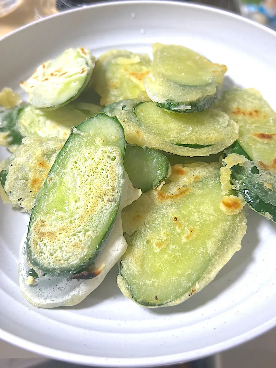 きゅうりの焼き天ぷら|ひらけごま@たかさん