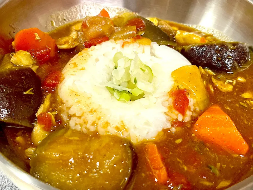 和風鯖缶カレーを作りました。おろし生姜も入れたので、血行促進!! 🐟|さくたろうさん