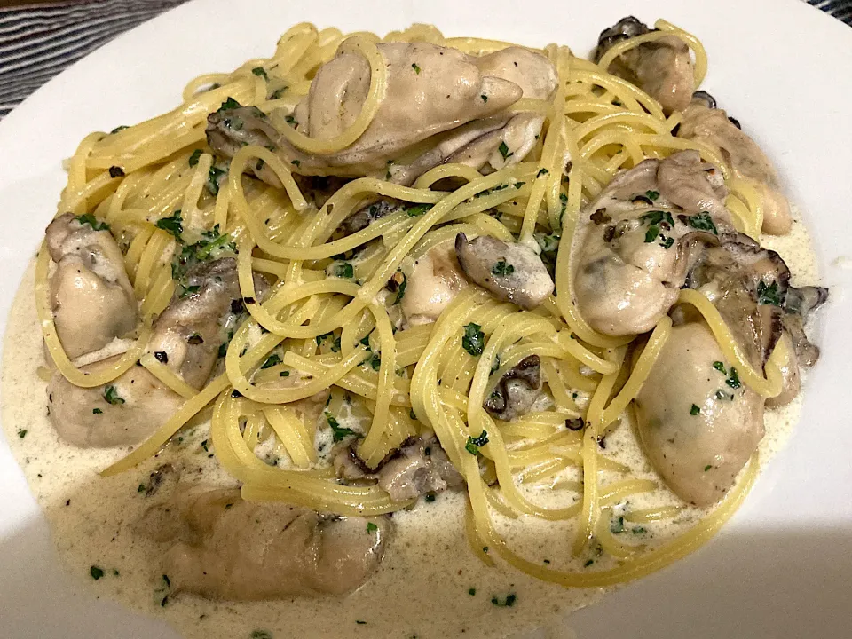 カキクリームパスタ🍝🍝🍝|ゴンさん