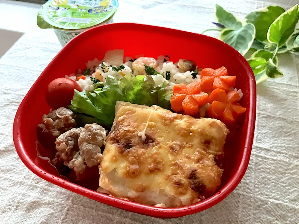 ＊0015.ラザニア＆シーフードピラフ🦐娘ちゃんの高校生弁当🍱＊|＊抹茶＊さん