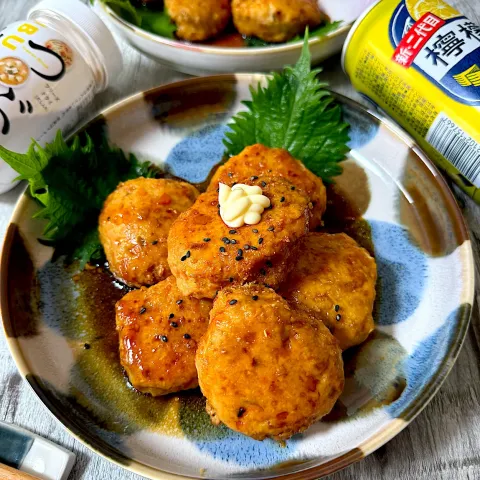 「料亭の味 フリーズドライつぶみそ ボトル」を使ってみたSnapdishの料理・レシピ写真:おかちさんの料理 れんこん入り鶏つくね🍀*゜