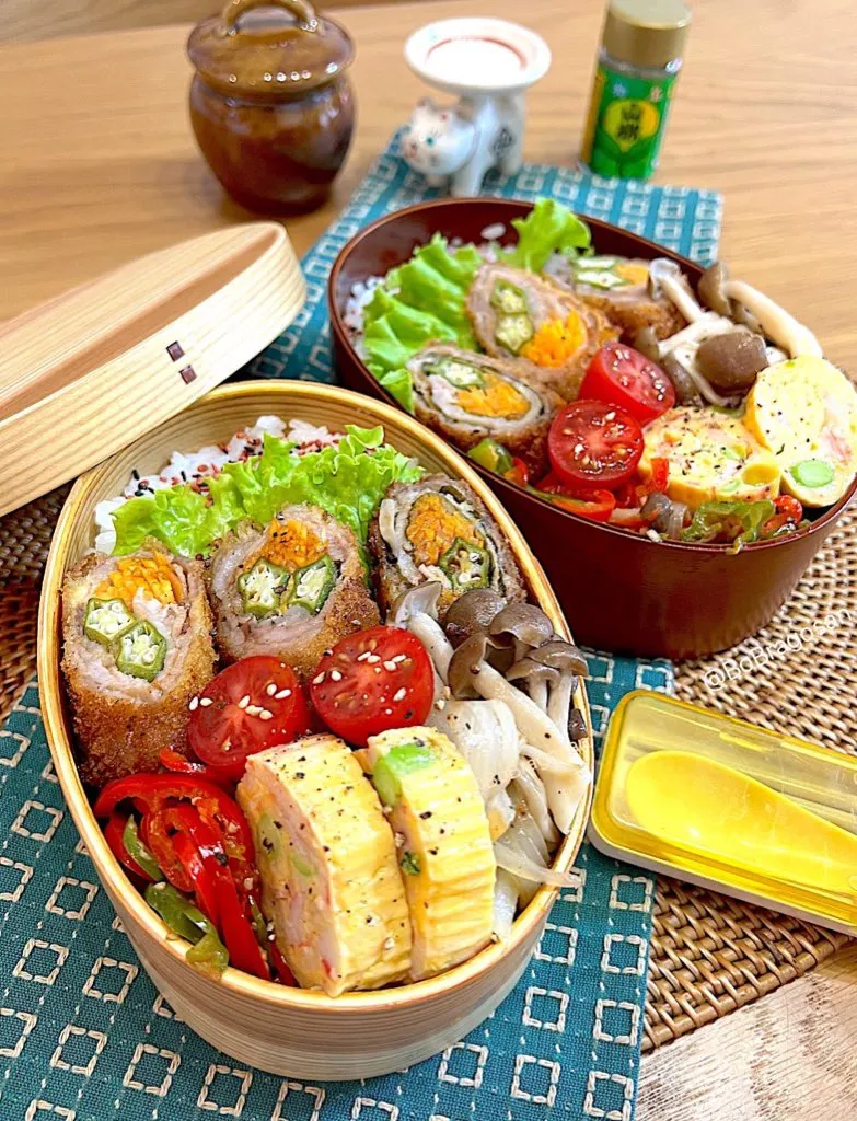 オクラとニンジンの肉巻き弁当|ラゴさん。さん