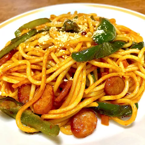 「宮崎県産ピーマン」を使ってみたSnapdishの料理・レシピ写真:ナポリタンスパゲッティ🍝