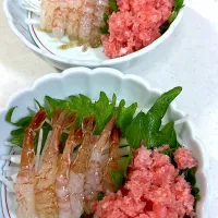 ガサエビ＆マグロ中落ち盛り合わせ|ヒロミ🏝🏝🏝🌺🏄🌊🐬🏄‍♀️🏄‍♂️🍹🐠👙🌺さん