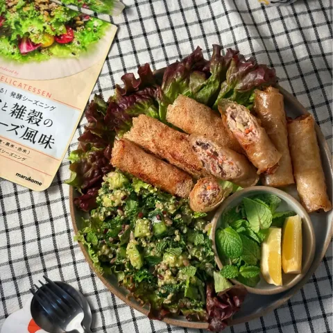 「キヌアと雑穀のみそチーズ風味」を使ってみたSnapdishの料理・レシピ写真:ネムとキヌアのタブレ