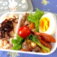 2025.4.26  ＊今日のお弁当＊ウインナーとしめじのハニーマスタード♪|rinrin*mama*さん