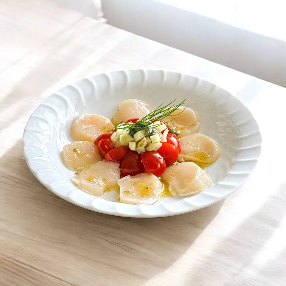 フェンネル風味のホタテカルパッチョ|りょうりょうさん