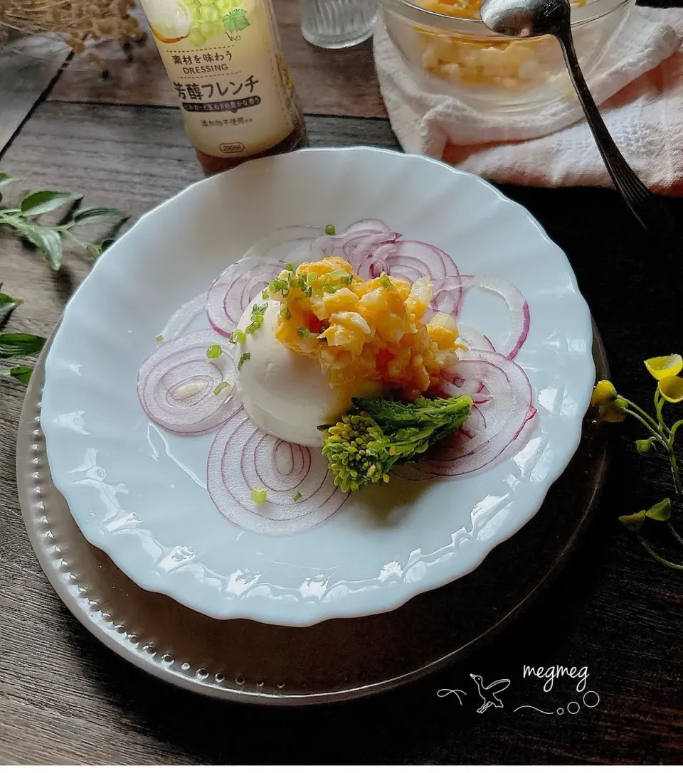 塩豆腐のたまごサラダ添え|meg*ˊᵕˋ*megさん