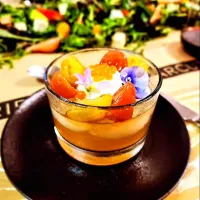 Scallop, Tomato, Yuzu Salad w/Califlower mousse| EKさん