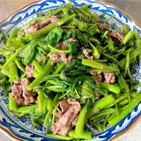 牛肉と空芯菜の塩炒め|satoruさん