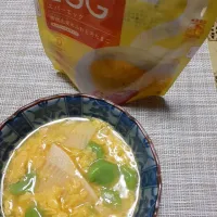 そら豆と筍のふわとろたまご|未空葉さん