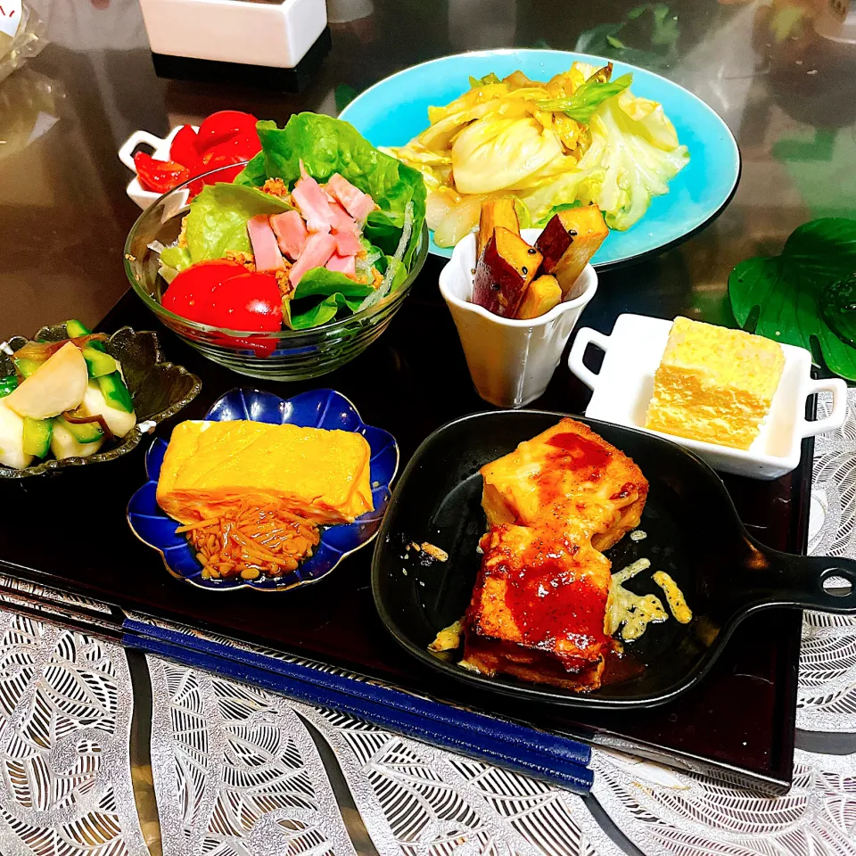 今日のメインは…厚揚げチーズ焼き(yummyガーリック＆ペッパー)|Reikoさん