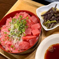 今日はしゃぶしゃぶとマグロ丼|あささん