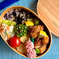 👩‍🍳唐揚げ弁当🍱| 青空の梅干しさん