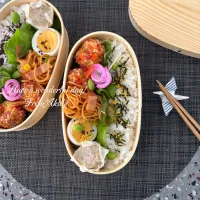 中＆高校生男子お弁当🍱|AKUBI*:ஐ(●˘͈ ᵕ˘͈)さん