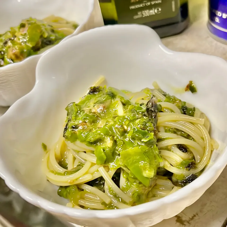 めかぶの冷製パスタ|ぎんさん