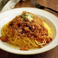 バターしょうゆ香る　ポークミートソースパスタ| ヤマサ醤油公式アカウントさん