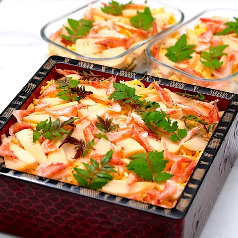 「白だしゴールド」を使ってみたSnapdishの料理・レシピ写真:たけのこのばらずし🎵