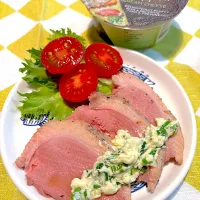 合鴨ロースト　ねぎガーリッククリームチーズ|うさぎぱんさん