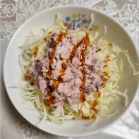 みったんさんの料理 鯖缶とキャベツのサラダを参考に!!コリアンホットマヨで!