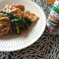 豚肉と行者にんにくの旨辛炒め|ゆずさん