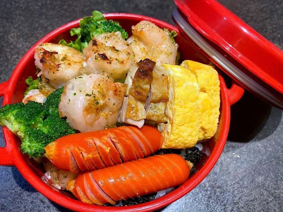 ガーリックシュリンプ弁当🍱|Sugarさん