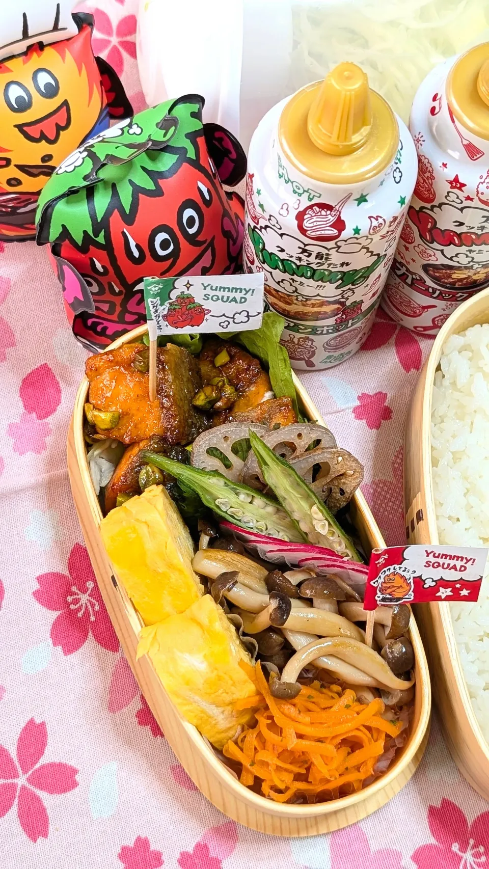 本日のお弁当〜YummyDeヤンニョムピスタチオサーモン弁当|f.1125beさん