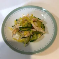 春キャベツとサラダチキンの和物|狛犬さん