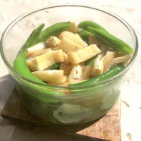 小松菜油揚げ，スナップエンドウのお浸し| ヨウコさん