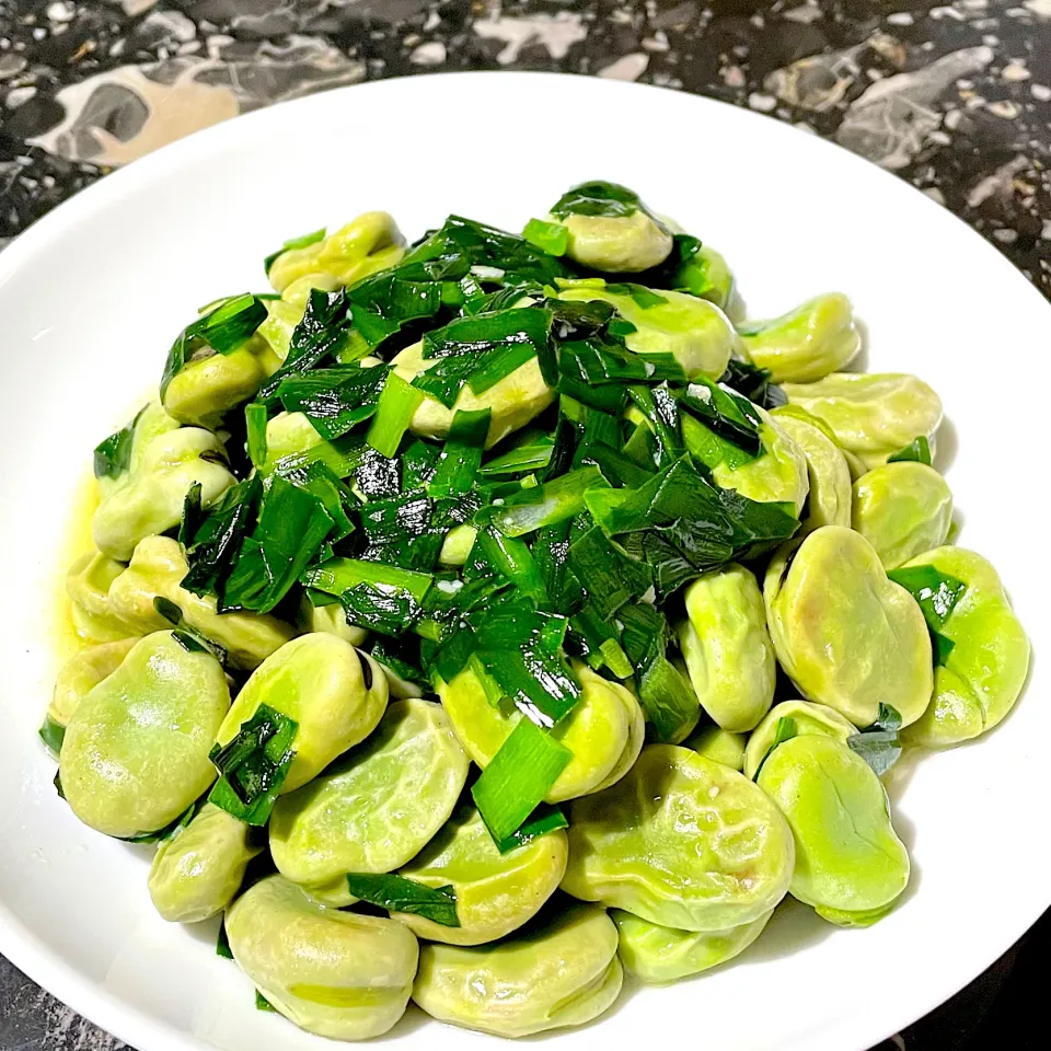 そら豆の炒め物|団長さん