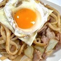 ホルモン焼きうどん|花ママちゃんさん