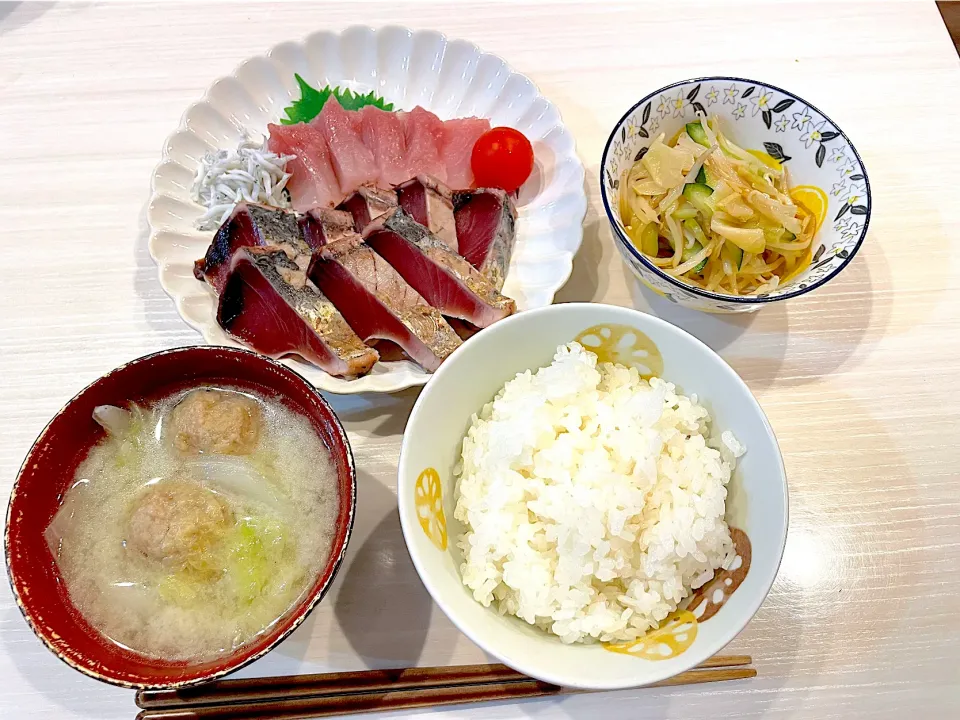 刺身の夕食|キヨさん