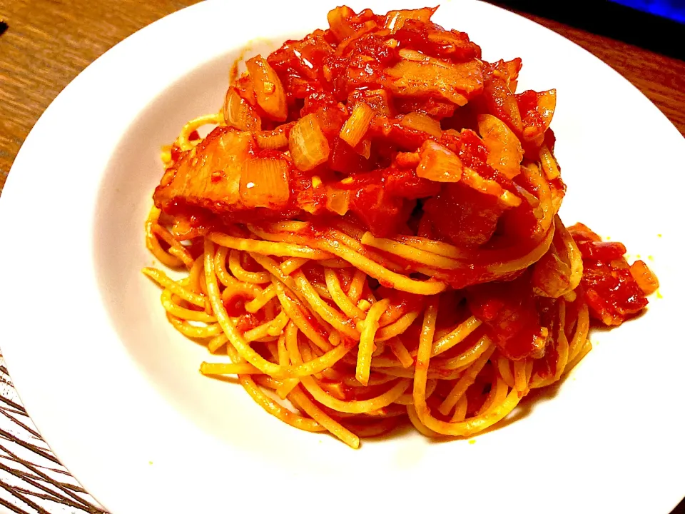 ベーコンのアラビアータ|あつしさん