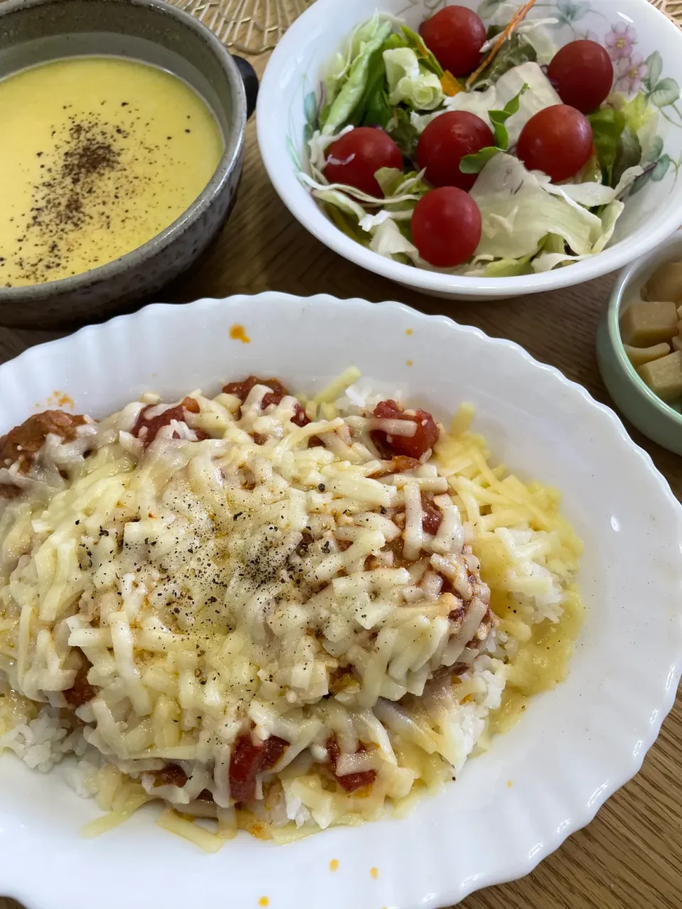 煮込みハンバーグドリア(残り物でランチ)|Miyukiさん