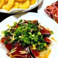 かつおののっけ盛りで晩酌。| ちはるさん
