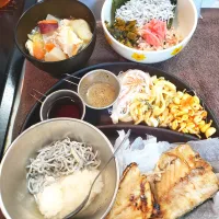 アジの干物とシラスおろし定食|もりぞうさん