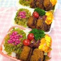 メンチカツ弁当❤|みちゅあしさん