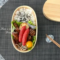 高校生男子お弁当🍱|AKUBI*:ஐ(●˘͈ ᵕ˘͈)さん