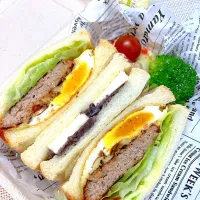 ハンバーグサンド&あんバターサンド| にんじんさん
