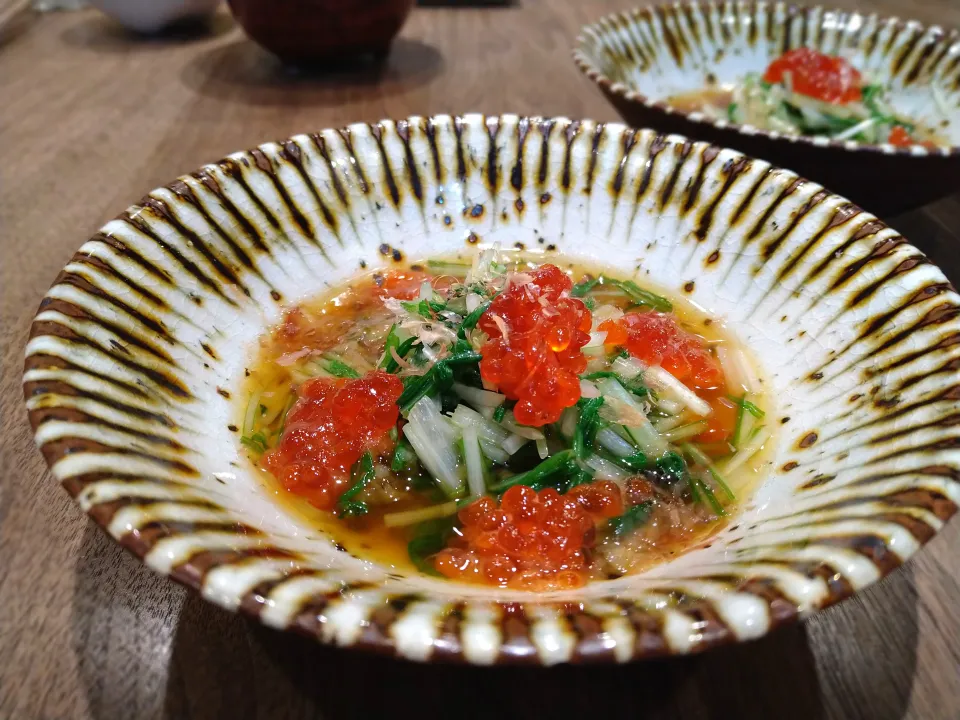 水菜のお浸し　すじこのせ|古尾谷りかこさん