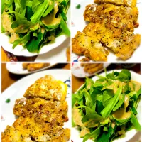 ”豚ロース・ピカタ＆ ベビーリーフ・サラダ”@ 自宅飯|平大さん