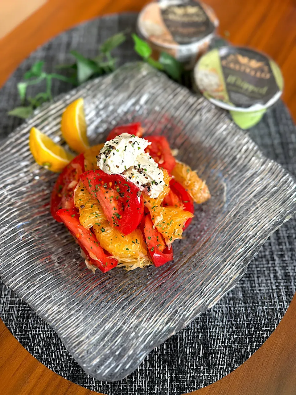 トマト🍅と柑橘🍊のサラダ🥗|りおさん