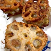 蓮根の挟み焼き|花ママちゃんさん