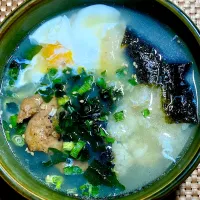 照り焼きチキンクッパ|すくらんぶるえっぐさん