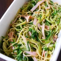 水菜とハムのスパサラダ|ぱんだのままんさん