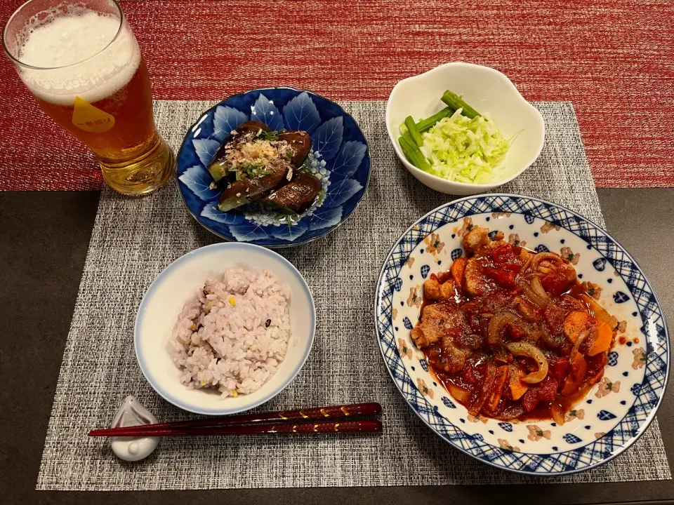 夕飯🎵豚ヒレのトマト煮|kiyominさん