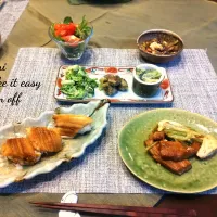 平日の晩御飯|ぶりさんさん