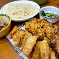 うどん　天ぷら|まりもこさん