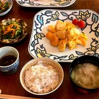 晩ごはん♯チーズチキン🍗🧀|小松菜さん